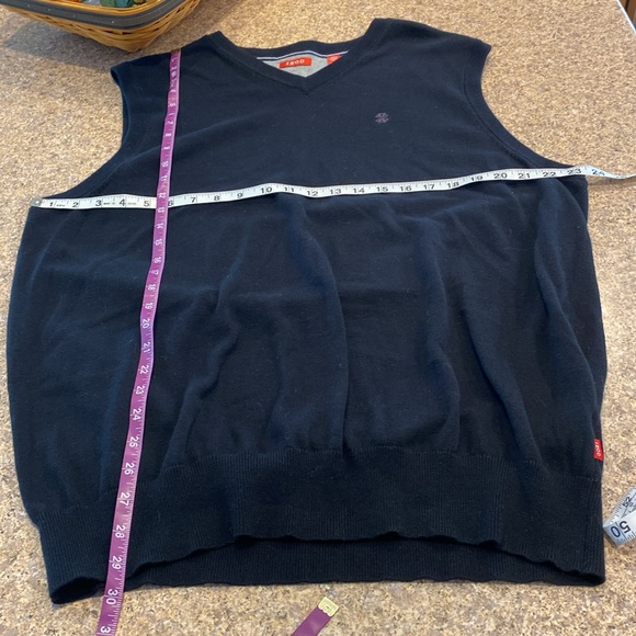 Izod Black Cotton Sweater Vest XLT XL Tall - Picture 5 of 16